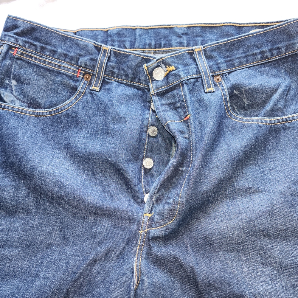 Vtg Levi's Lot 53 Red Tab Men's Dark Blue Jeans Straight Leg Bootcut Sz 34/34 - Picture 6 of 16